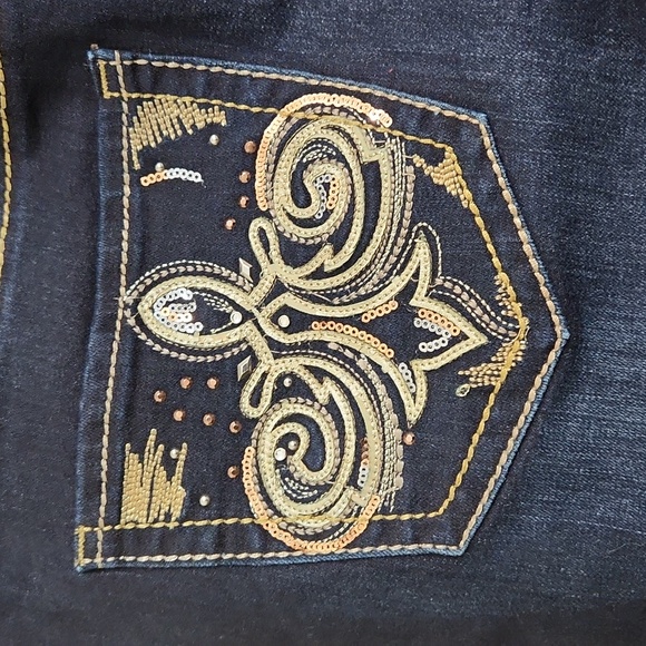 Lane Bryant Dark Wash Blue Jeans Straight Leg - Picture 5 of 11